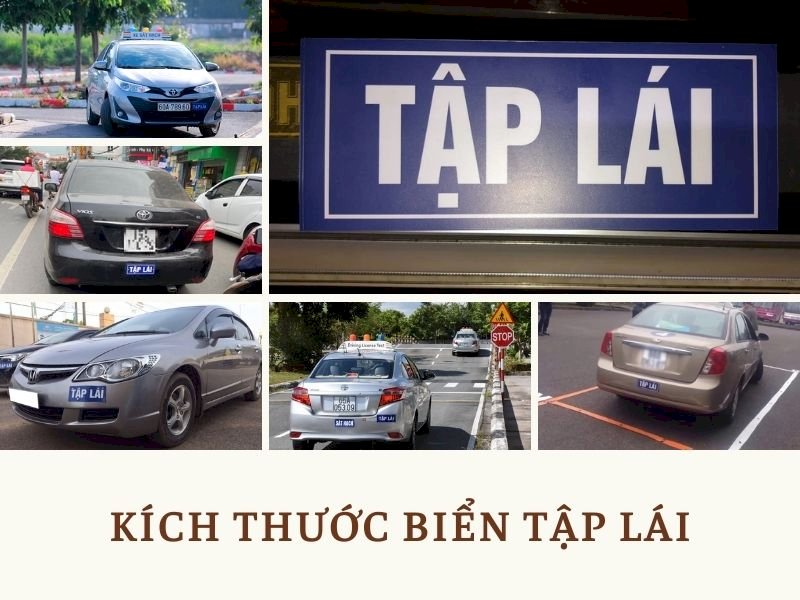 Kích thước biển tập lái chuẩn theo quy định của Bộ Giao Thông Vận Tải
