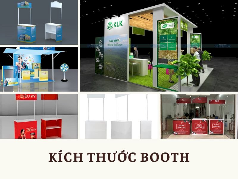 Kích thước Booth quảng cáo bán hàng, sự kiện triển lãm chuẩn