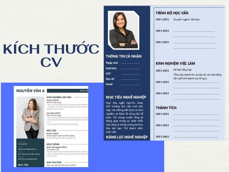 Kích thước CV chuẩn, kích thước làm CV đẹp