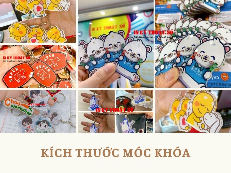 Kích thước móc khóa chuẩn, thông dụng hiện nay