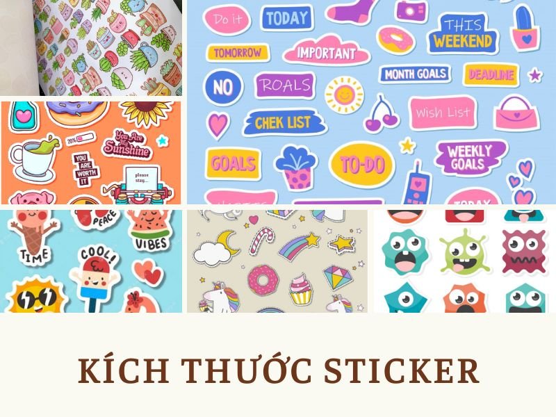 Tổng hợp các kích thước sticker được dùng phổ biến hiện nay