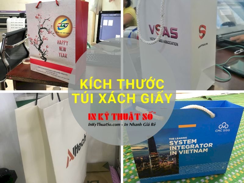 Kích thước túi xách giấy chuẩn, thông dụng nhất