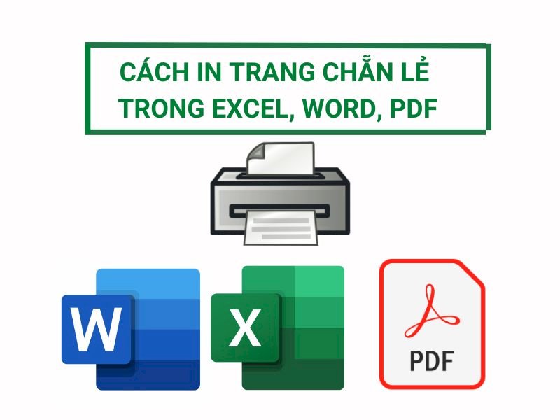 Cach In Trang Chan Le Tren Excel