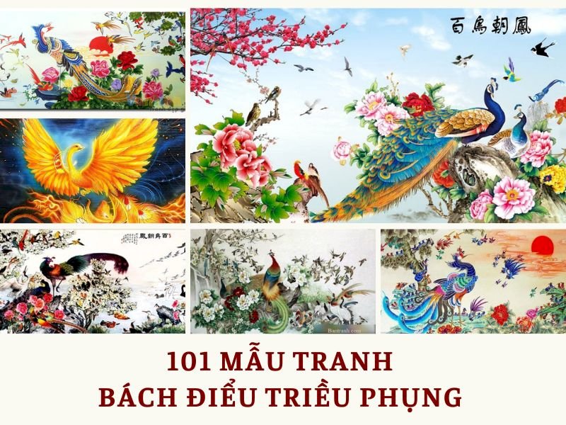 101 mẫu tranh Bách Điểu Triều Phụng đẹp nhất, chất lượng cao, tải miễn phí