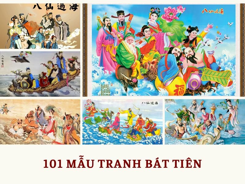 101 mẫu tranh Bát Tiên đẹp nhất, chất lượng cao, tải miễn phí