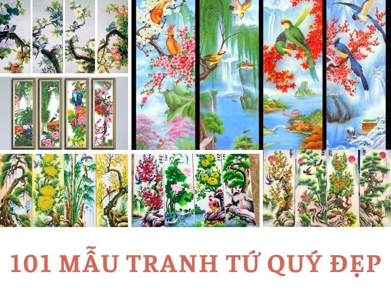 101 mẫu tranh tứ quý đẹp, hiện đại, hợp phong thủy