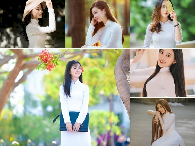 101 cách tạo dáng chụp ảnh áo dài kỷ yếu đẹp nhất, tải miễn phí