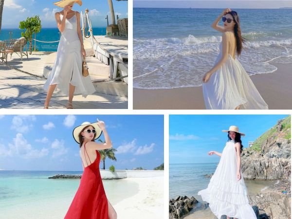 Tổng hợp 20+mẫu váy maxi đi biển đẹp khiến các chàng say đắm