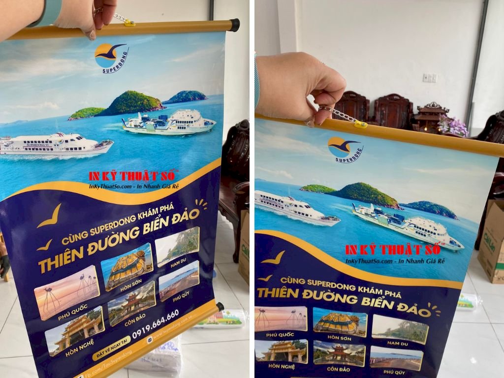 Poster giới thiệu dịch vụ tàu cao tốc Superdong Kiên Giang