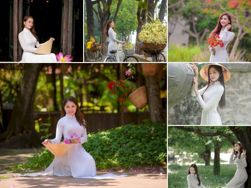 101 cách tạo dáng với áo dài trắng học sinh đẹp nhất, tải miễn phí