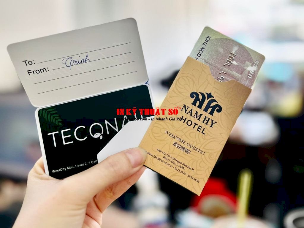 In bao giấy đựng thẻ nhựa, bìa kẹp thẻ từ theo yêu cầu TPHCM