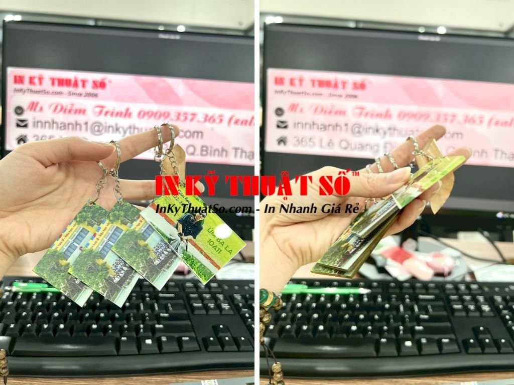 Làm móc khóa in hình theo yêu cầu TPHCM