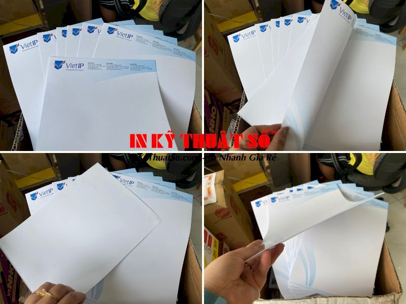 In giấy tiêu đề từ in offset