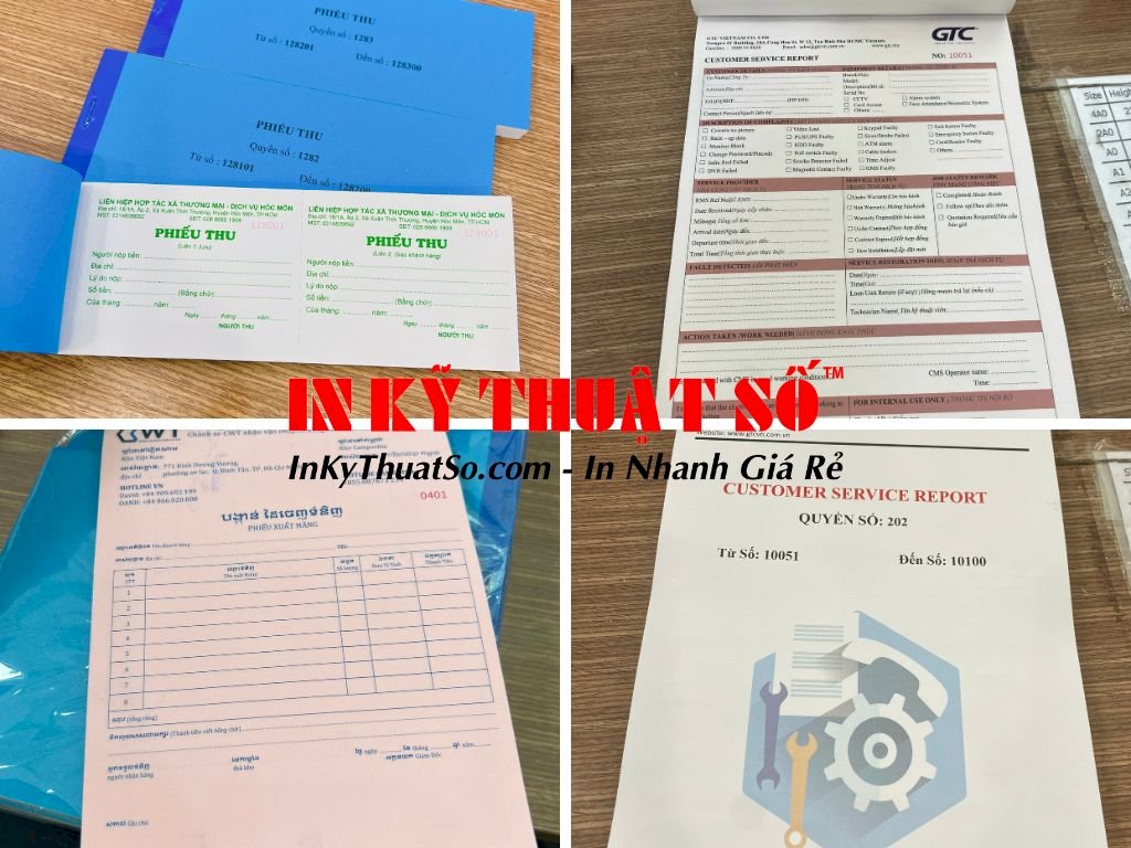 Công ty in phiếu giấy order, phiếu thu chi, giấy đảm bảo, biên nhận, biên lai, giao nhận hàng - in offset kỹ thuật số mọi số lượng tại TPHCM