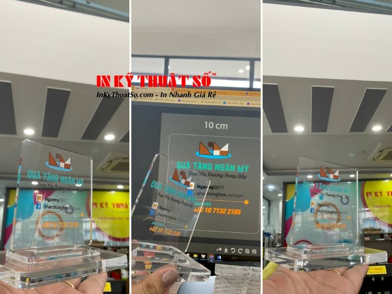In standee để bàn mica, tent card mica trong suốt theo yêu cầu TPHCM
