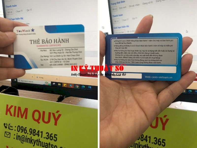 In thẻ bảo hành