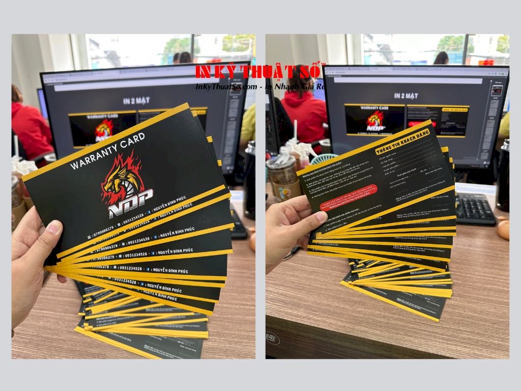 In phiếu bảo hành sản phẩm giá rẻ TPHCM