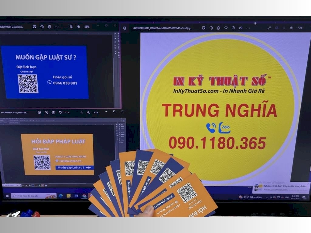 Danh thiếp in mã Qr code giới thiệu website cửa hàng, công ty