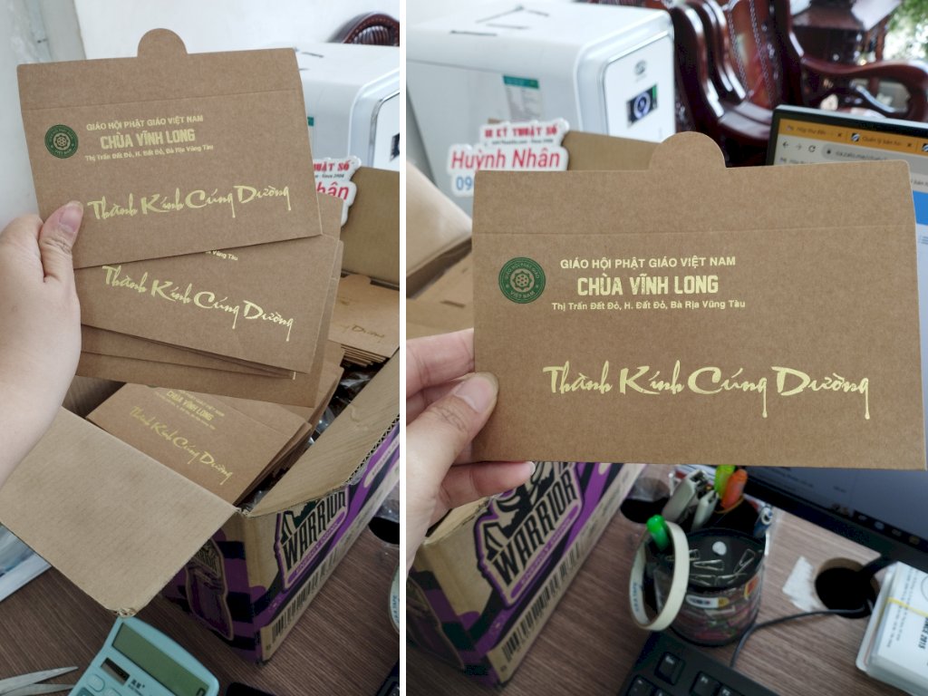 In ấn bao thư cúng dường mọi số lượng tại InKyThuatSo