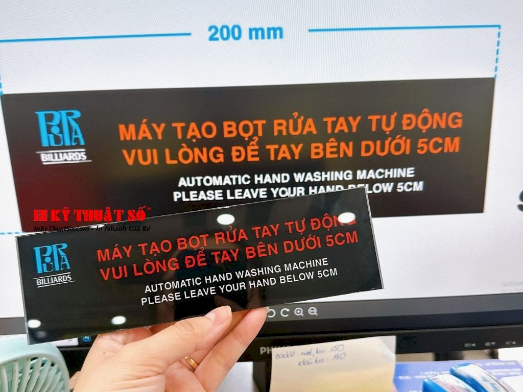 In biển hiệu quảng cáo bằng Mica - in bảng Mica nội quy, thông báo, bảng số tài khoản ngân hàng