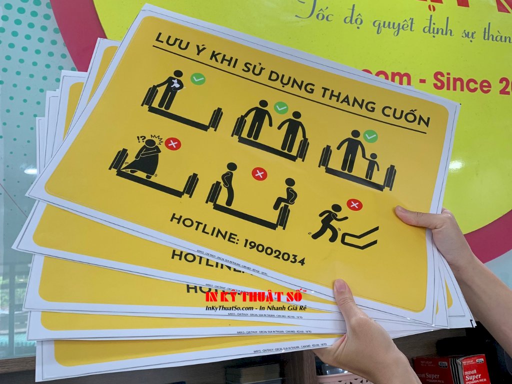 In decal 2 mặt giá rẻ, in mọi số lượng