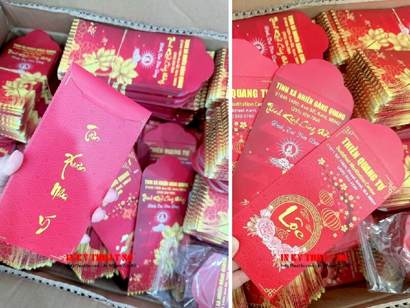 In bao lì xì giá rẻ HCM - Công ty sản xuất bao lì xì theo yêu cầu số lượng ít