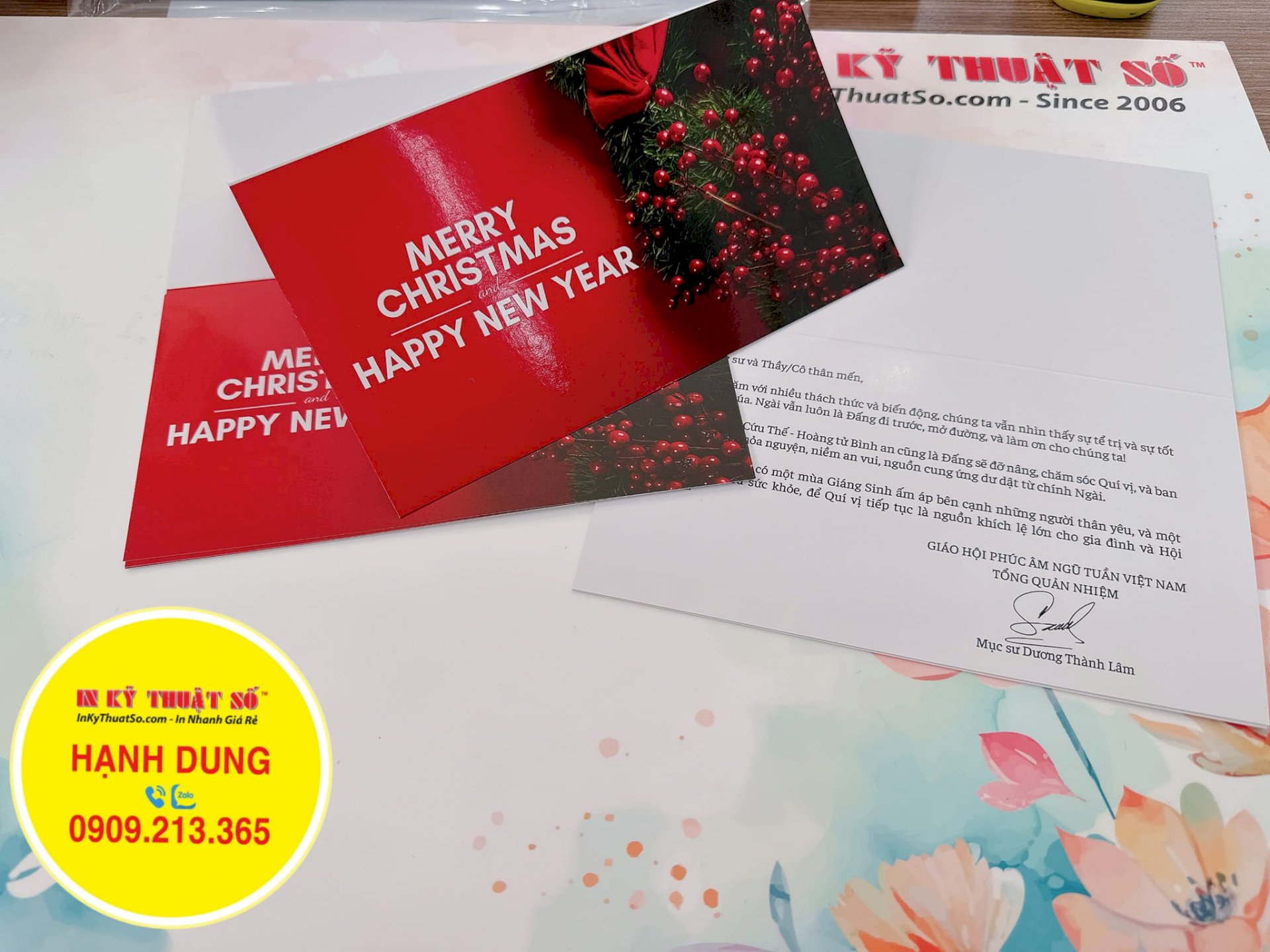 In thiệp Giáng Sinh theo yêu cầu TPHCM