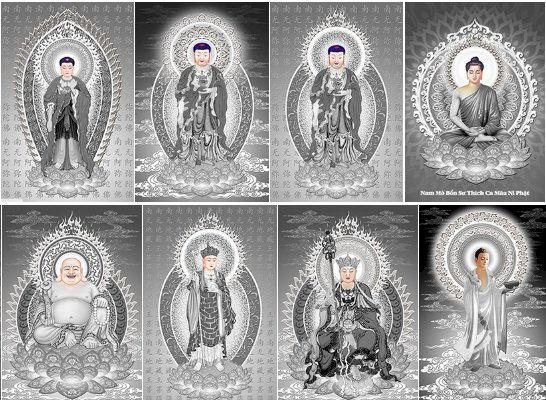 Tải hình ảnh Phật trắng đen đẹp, chất lượng cao