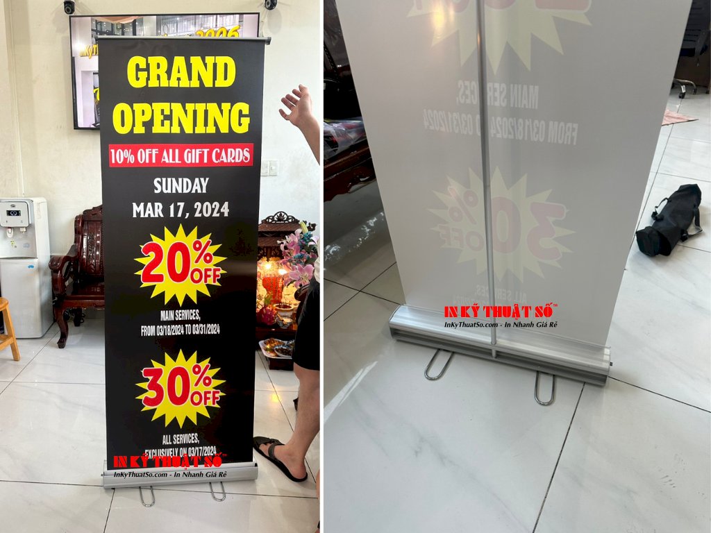 In banner treo sự kiện khai trương theo yêu cầu TPHCM