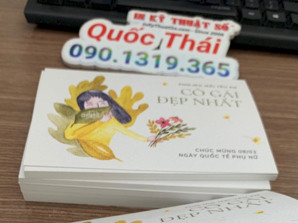In quà tặng 8-3, in thiệp chúc mừng 8 3 Quốc tế Phụ nữ