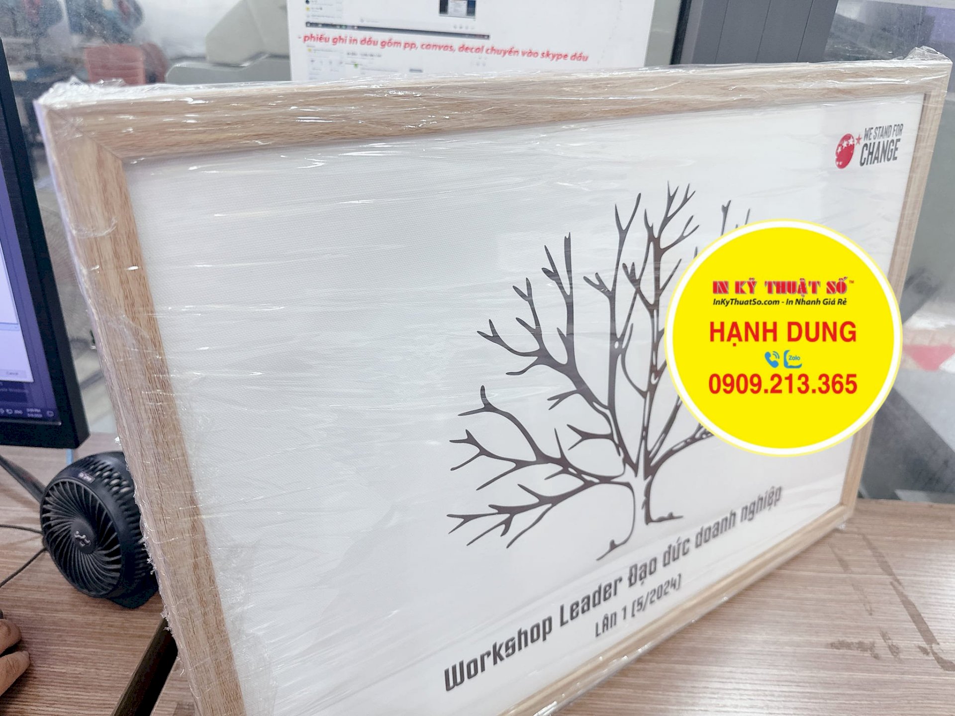 Tranh in dấu vân tay TPHCM, tranh vân tay làm cây in dấu vân tay tiệc cưới