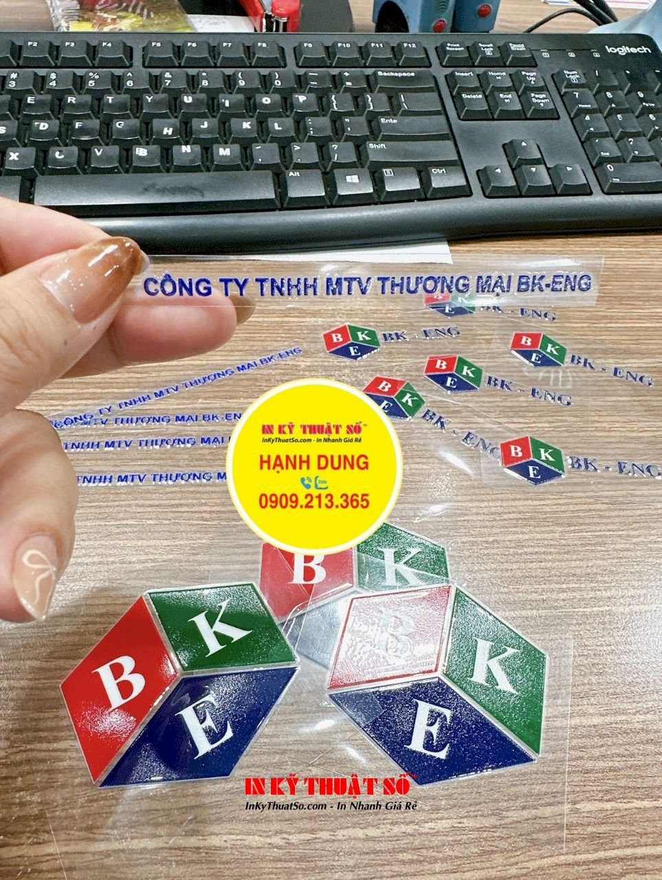 In chữ, in tên lên nón