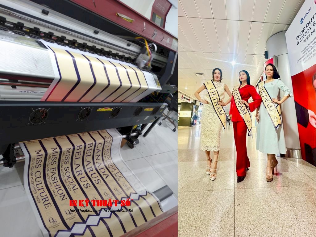 Sash hoa hậu là gì? In băng đeo chéo hoa hậu, sash hoa hậu theo yêu cầu TPHCM