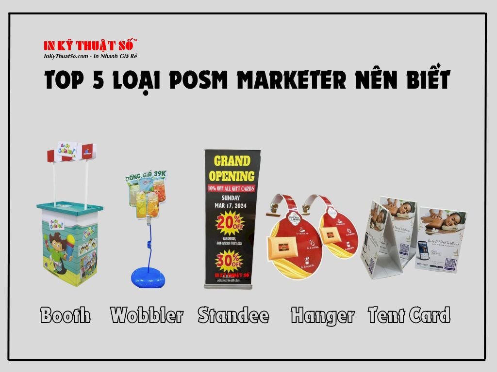 Top 5 loại POSM siêu thị, cửa hàng tiện lợi, nhà hàng, chương trình sự kiện, hội chợ, triển lãm