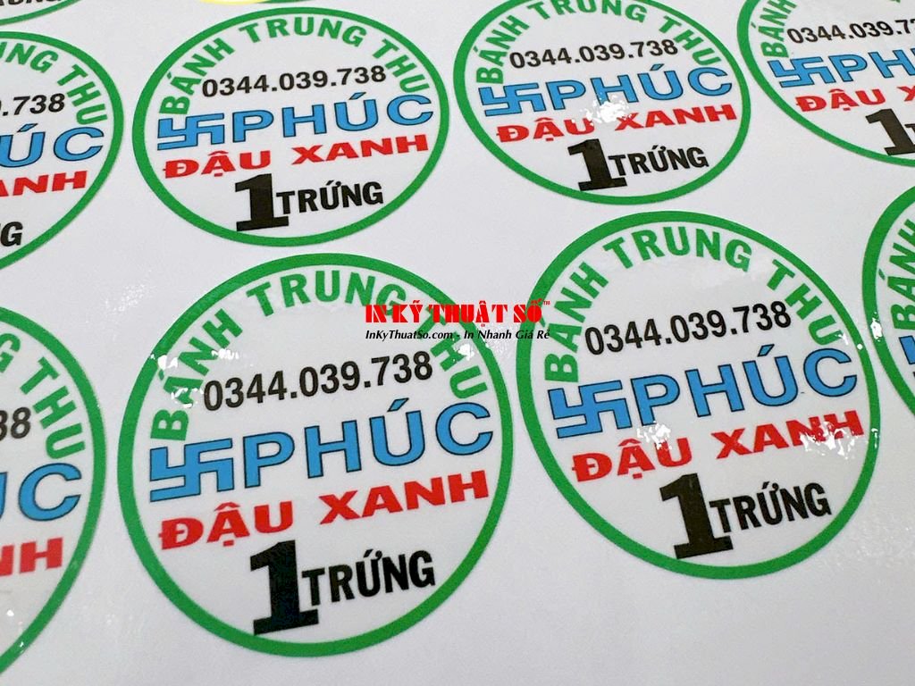 In tem dán nhân bánh Trung Thu Handmade