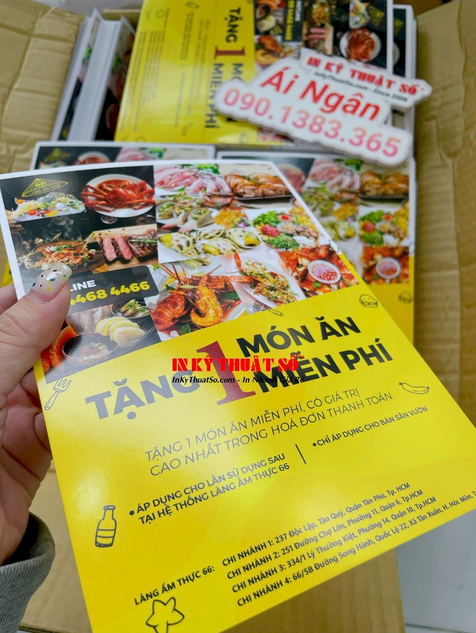 In tờ rơi A5 giá rẻ, in 2000 tờ rơi quảng cáo quán ăn nhà hàng vườn ẩm thực - INKTS1884 - Ảnh: 1