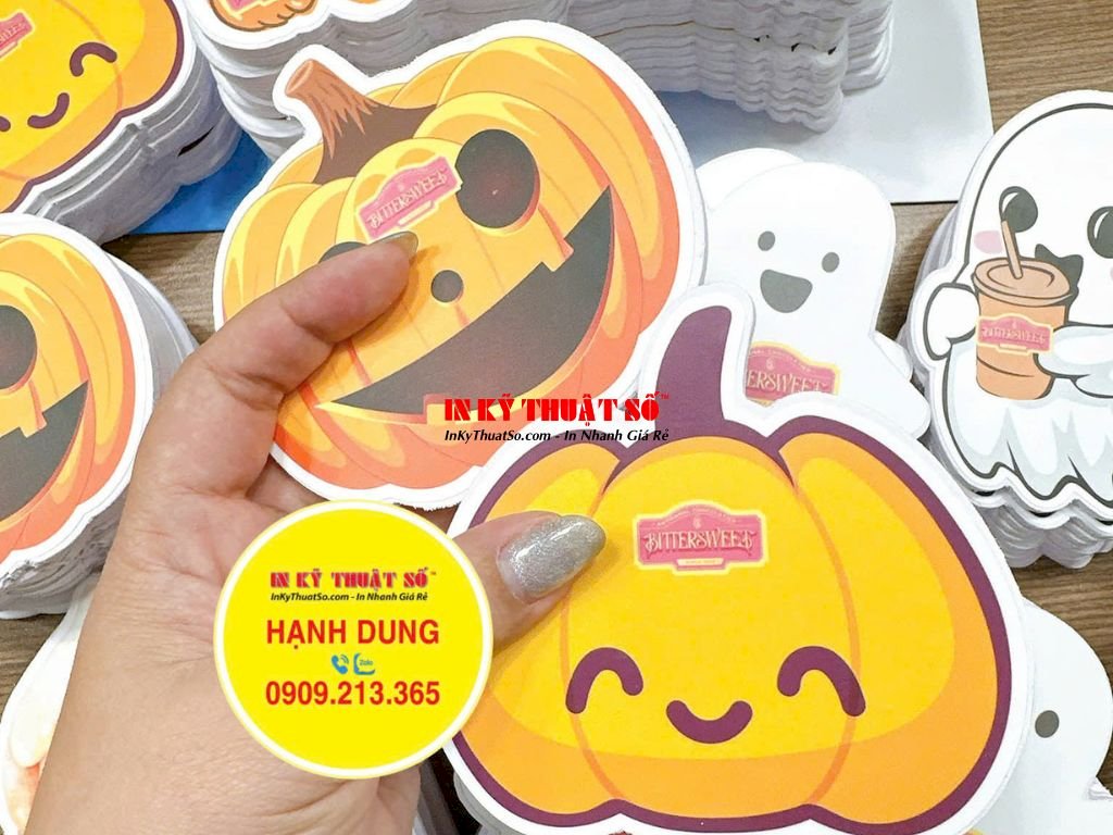 Giá in PP cán format - Làm mô hình bí ngô Halloween