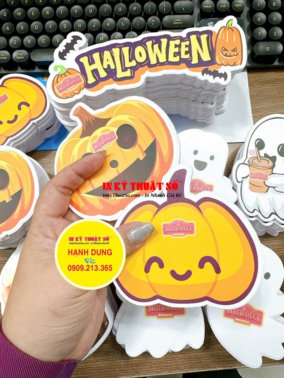 In mô hình PP Formax Halloween pumpkin bí ngô, bóng ma trang trí cửa hàng, lớp học Anh ngữ, mầm non, công ty - INKTS2646 - In Kỹ Thuật Số Since 2006 - Ảnh: 2