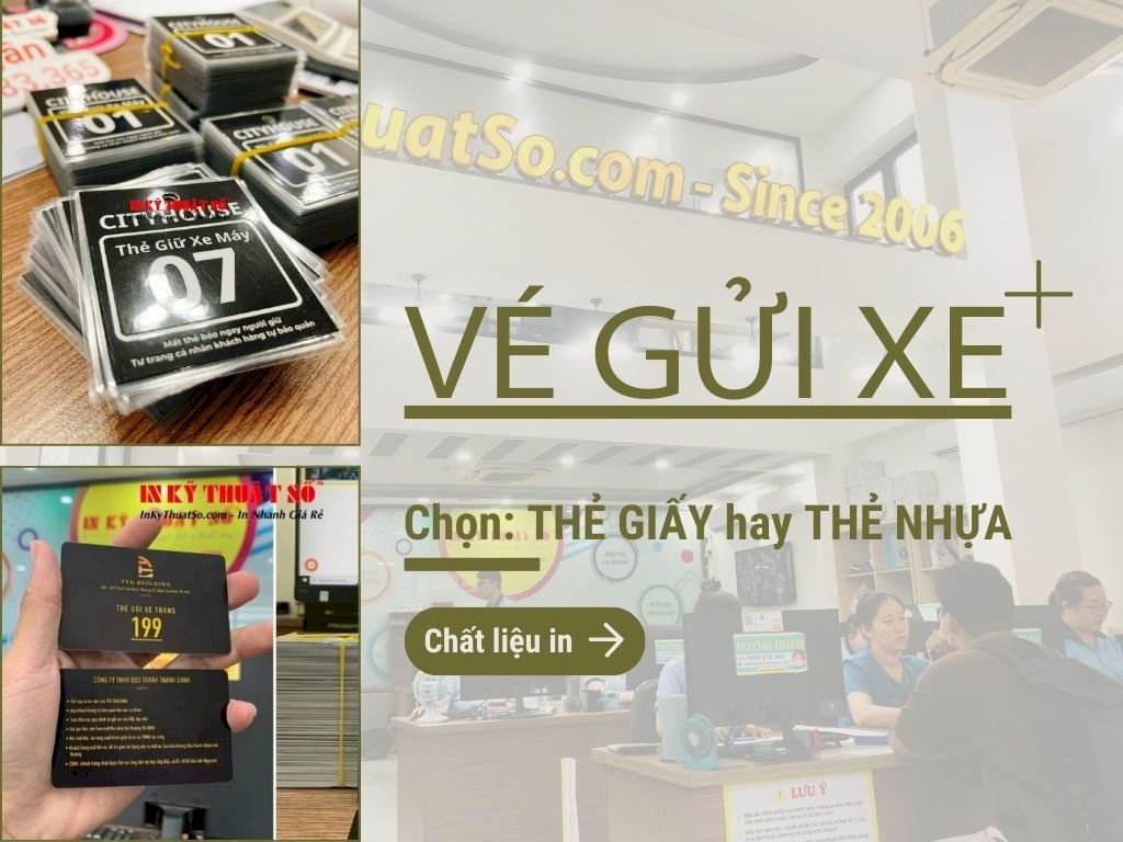In vé giữ xe giá rẻ bằng nhựa hay nên in vé gửi xe bằng giấy?