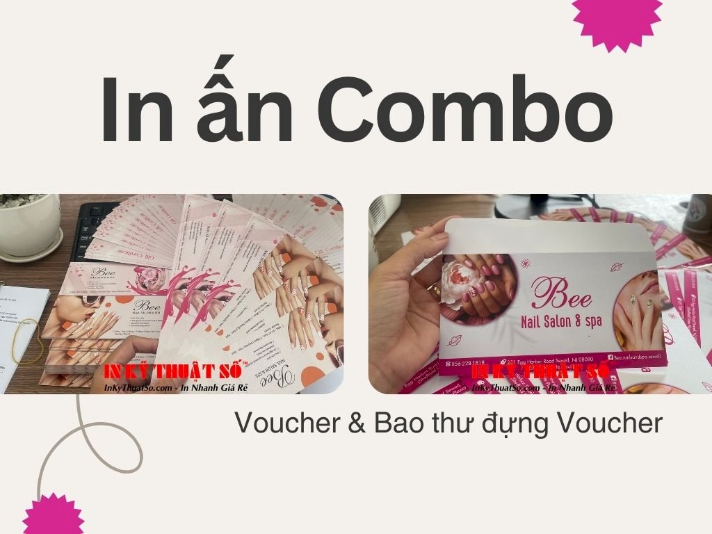 In combo Voucher & Bao thư đựng Voucher làm quà tặng khách hàng