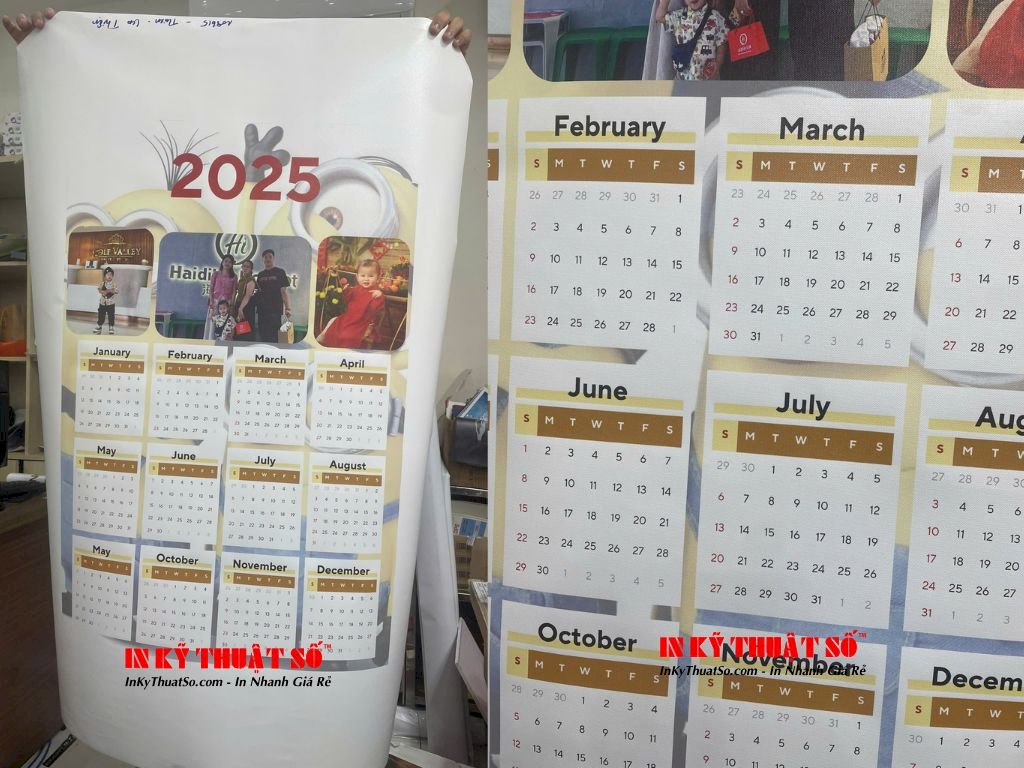 In lịch số lượng ít gia đình