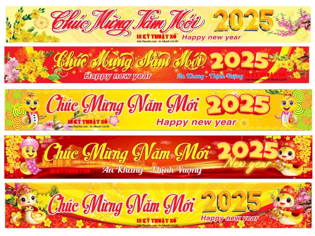 Mẫu băng rôn chúc mừng năm mới từ In Kỹ Thuật Số Since 2006
