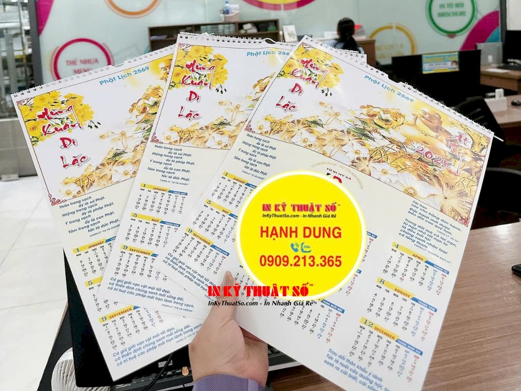 In lịch Tết 1 tờ giá rẻ TPHCM