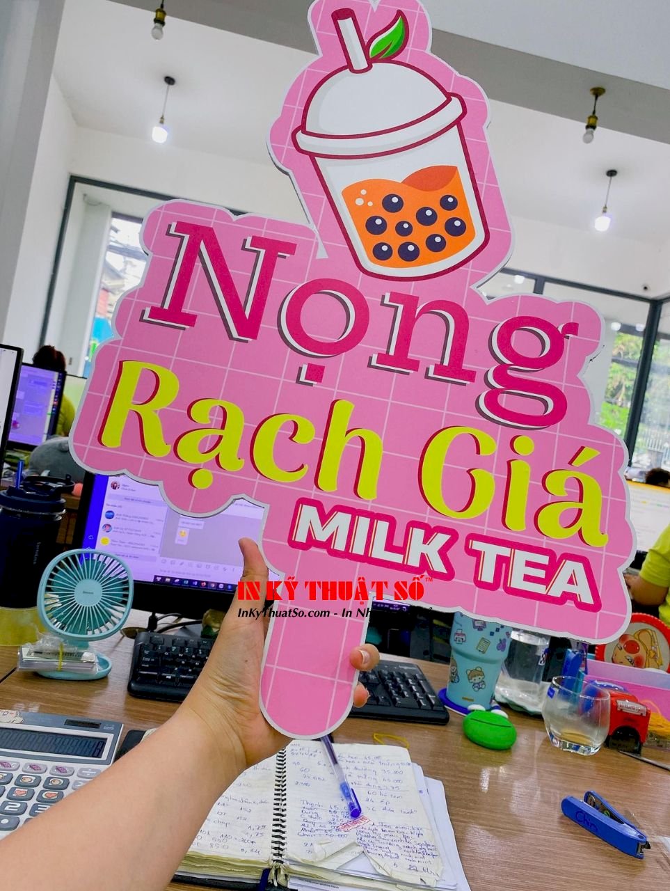 In hashtag cầm tay check in quán trà sữa Rạch Giá, Kiên Giang - gửi hàng từ TPHCM - INKTS481