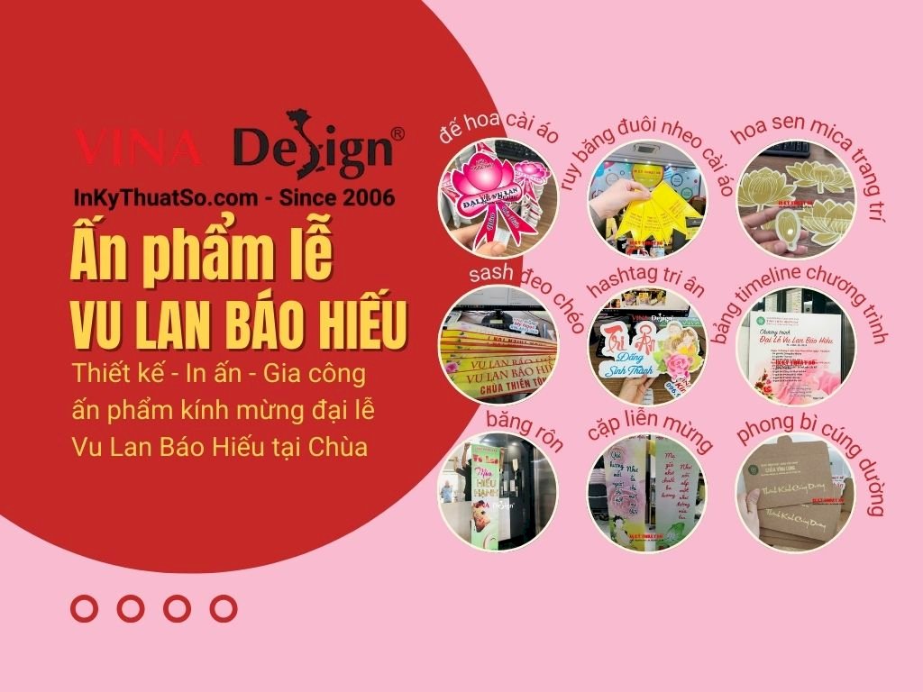 Top ấn phẩm mừng đại lễ Vu Lan báo hiếu tại In Kỹ Thuật Số Since 2006