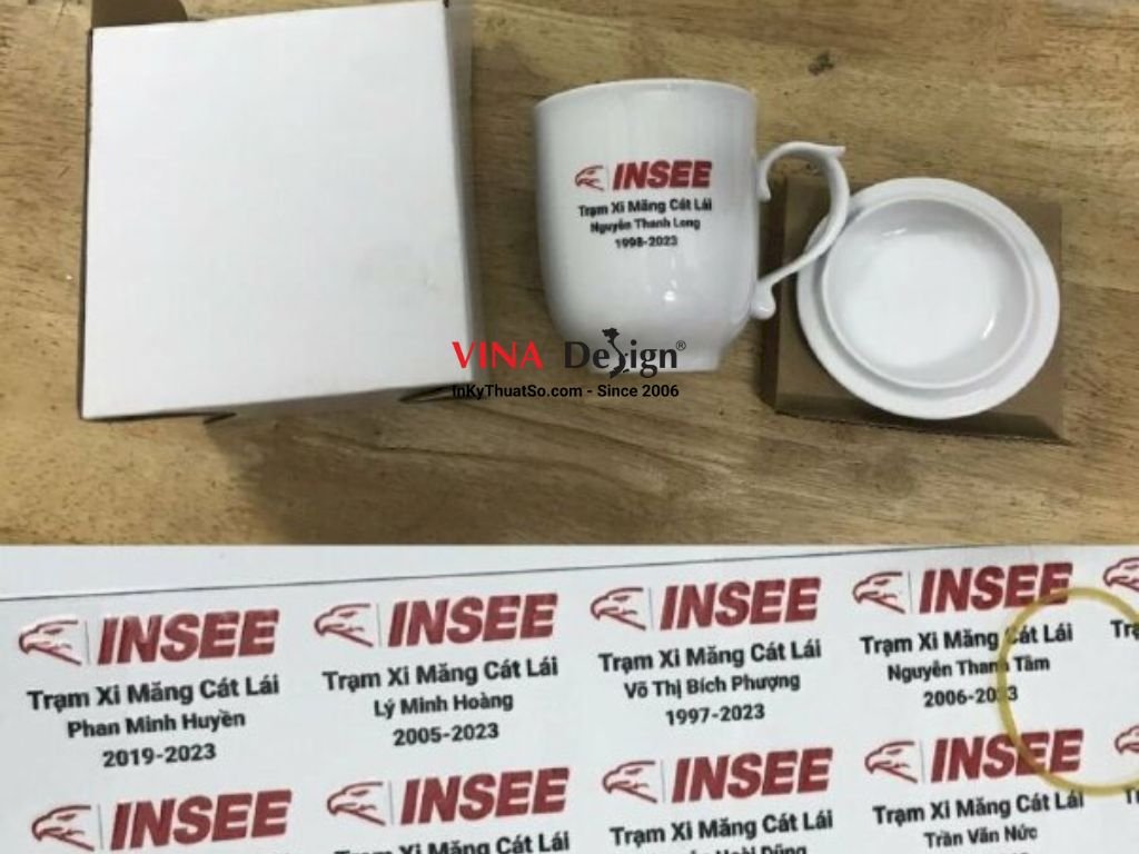 Tem nhãn UV DTF dán ly, chén, dĩa sử dụng được trong máy rửa chén