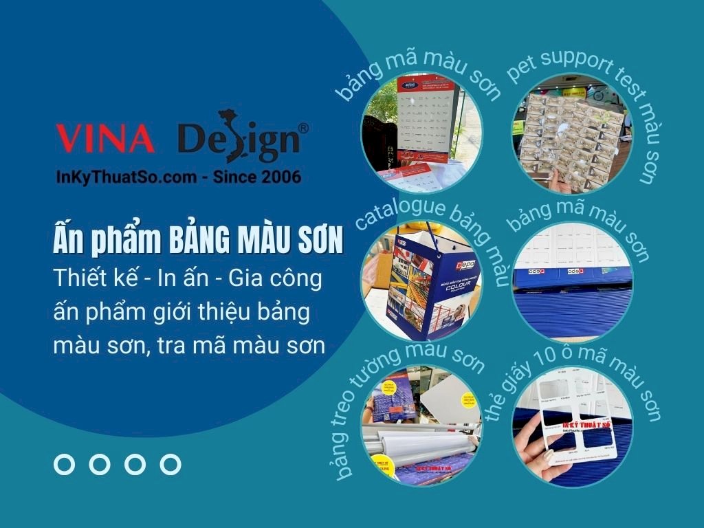 Top ấn phẩm giới thiệu Bảng màu sơn công nghiệp, tra Mã màu sơn tại In Kỹ Thuật Số Since 2006