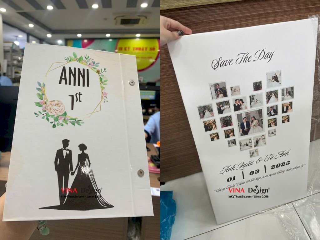 Thiết kế sổ ký tên, guest book, sổ in dấu vân tay