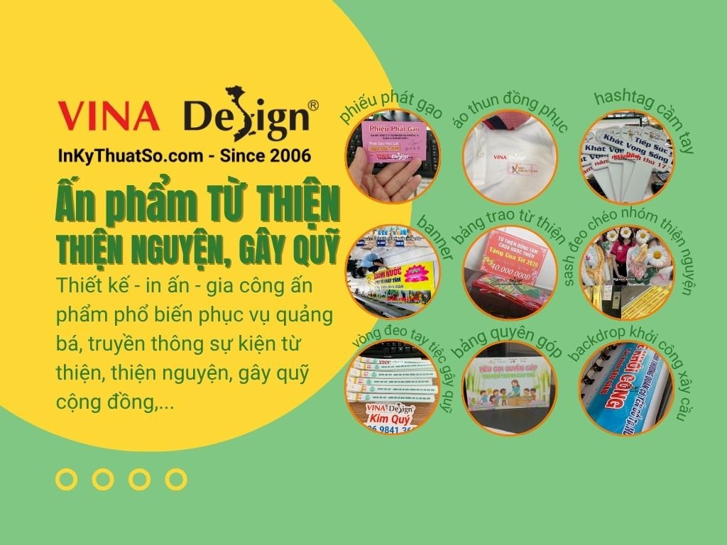 Top ấn phẩm Từ thiện, thiện nguyện, quyên góp, gây quỹ cộng đồng in theo yêu cầu tại In Kỹ Thuật Số Since 2006