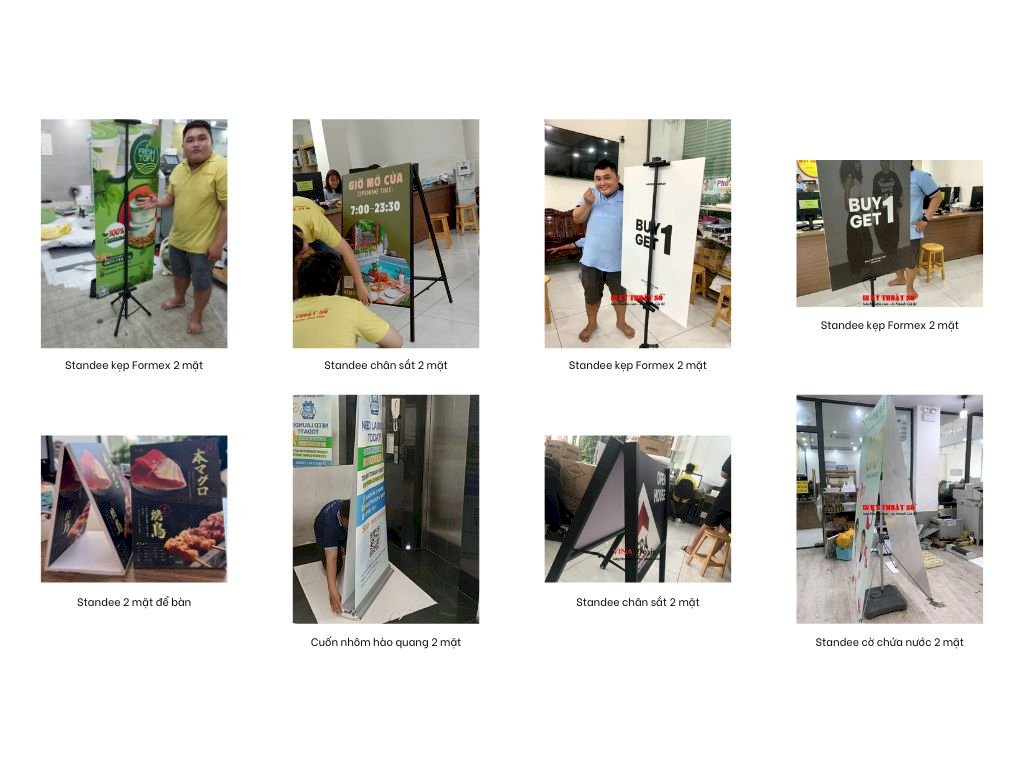 Standee 2 mặt là gì? Giá bao nhiêu? Mua ở đâu tại TPHCM?